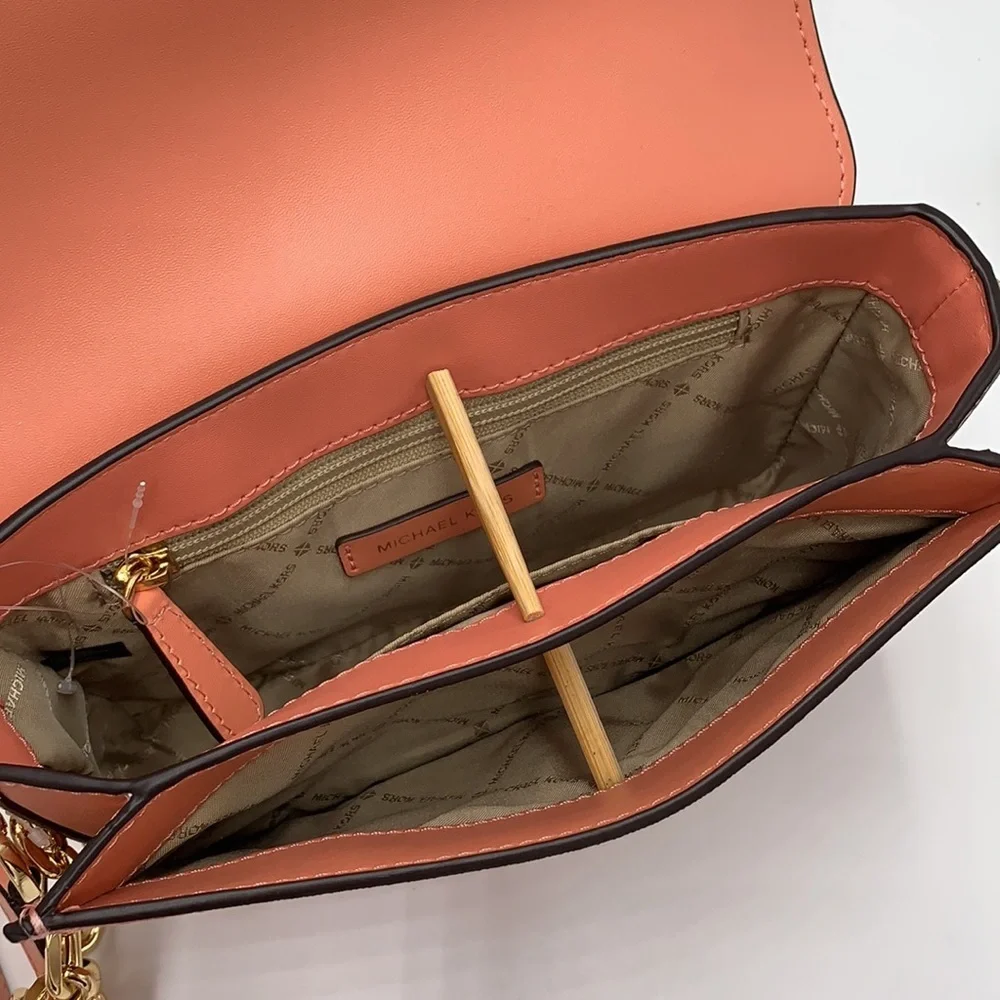 MICHAEL KORS CARMEN MEDIUM CONVERTIBLE SHOULDER BAG SHERBERT COLOR